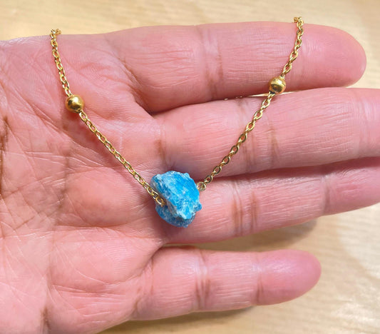Apatite Rough Stone Necklace