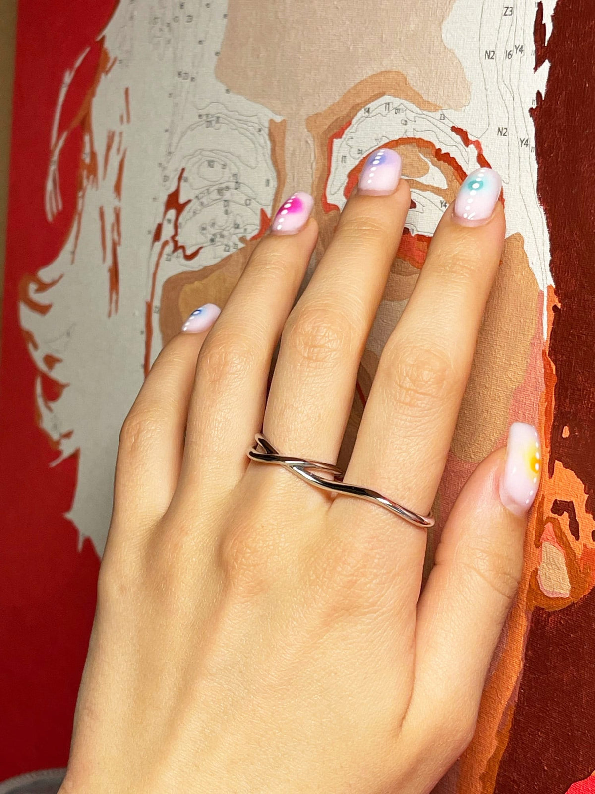 Minimalist Gold Two-Finger Connected Ring