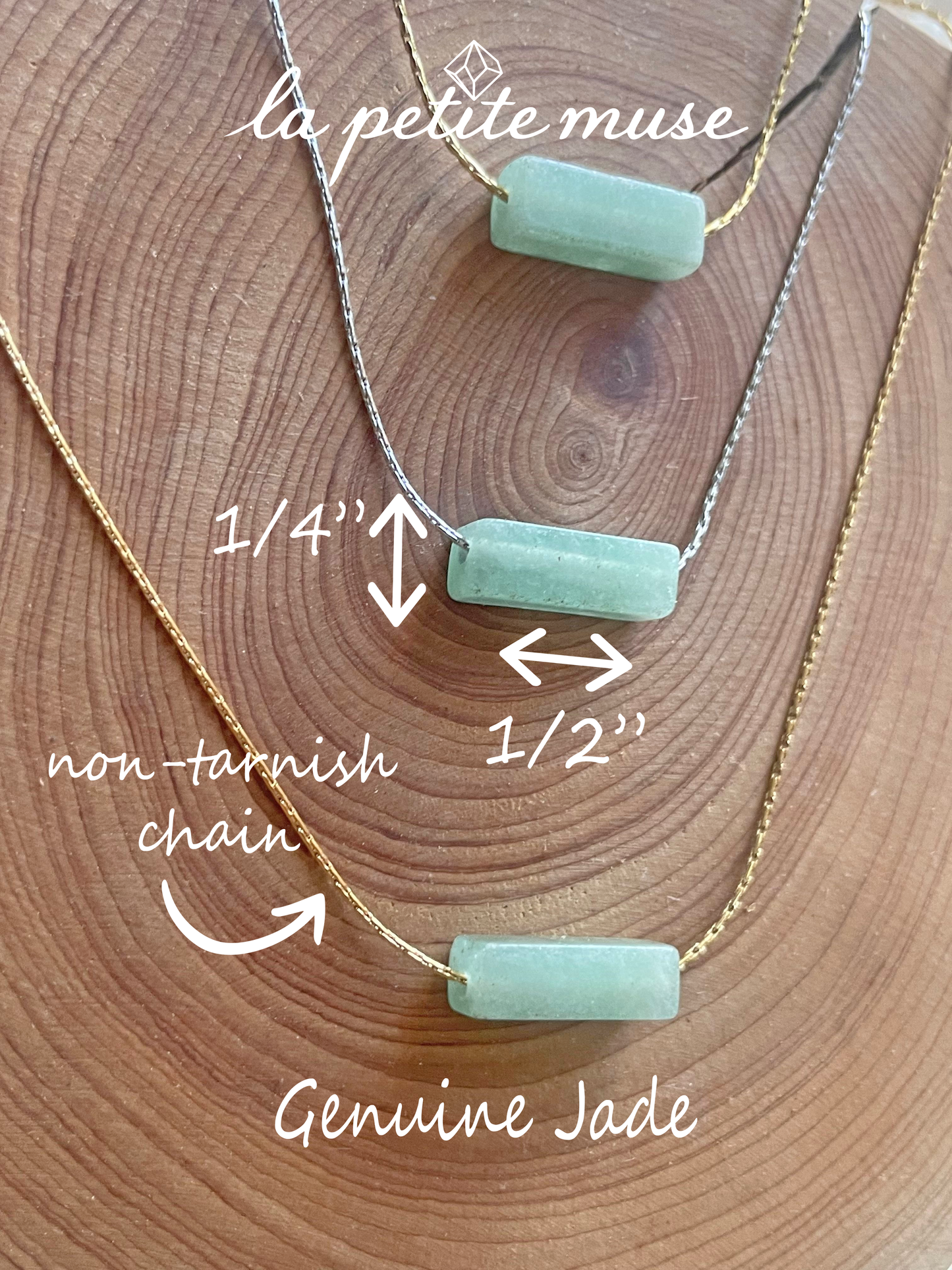 Jade Bar Minimalist Necklace