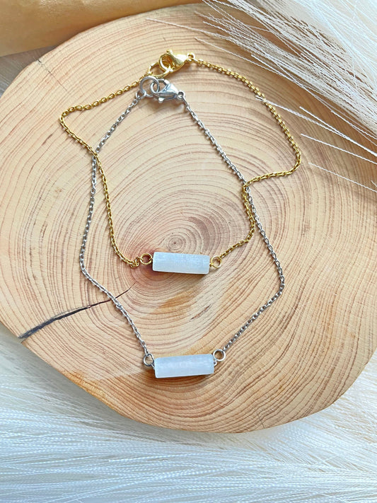 Selenite Minimalist Bracelet