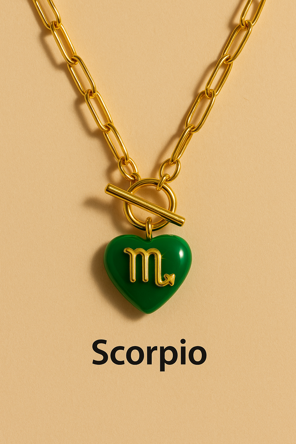 Personalized Zodiac Initial Heart ~ Jade Necklace