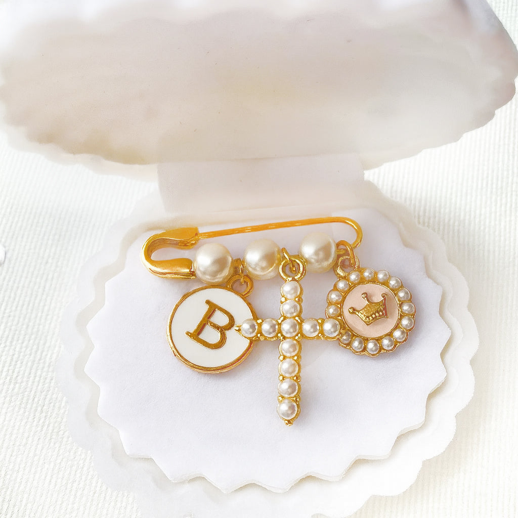 Baptism, Christening gold pin 