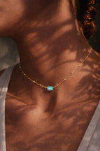Dainty Labradorite Bead Chain Necklace