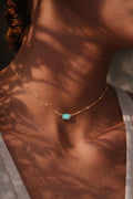 Dainty Labradorite Bead Chain Necklace