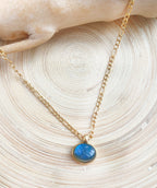 Labradorite Gold Chain Necklace