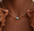 Dainty Labradorite Bead Chain Necklace