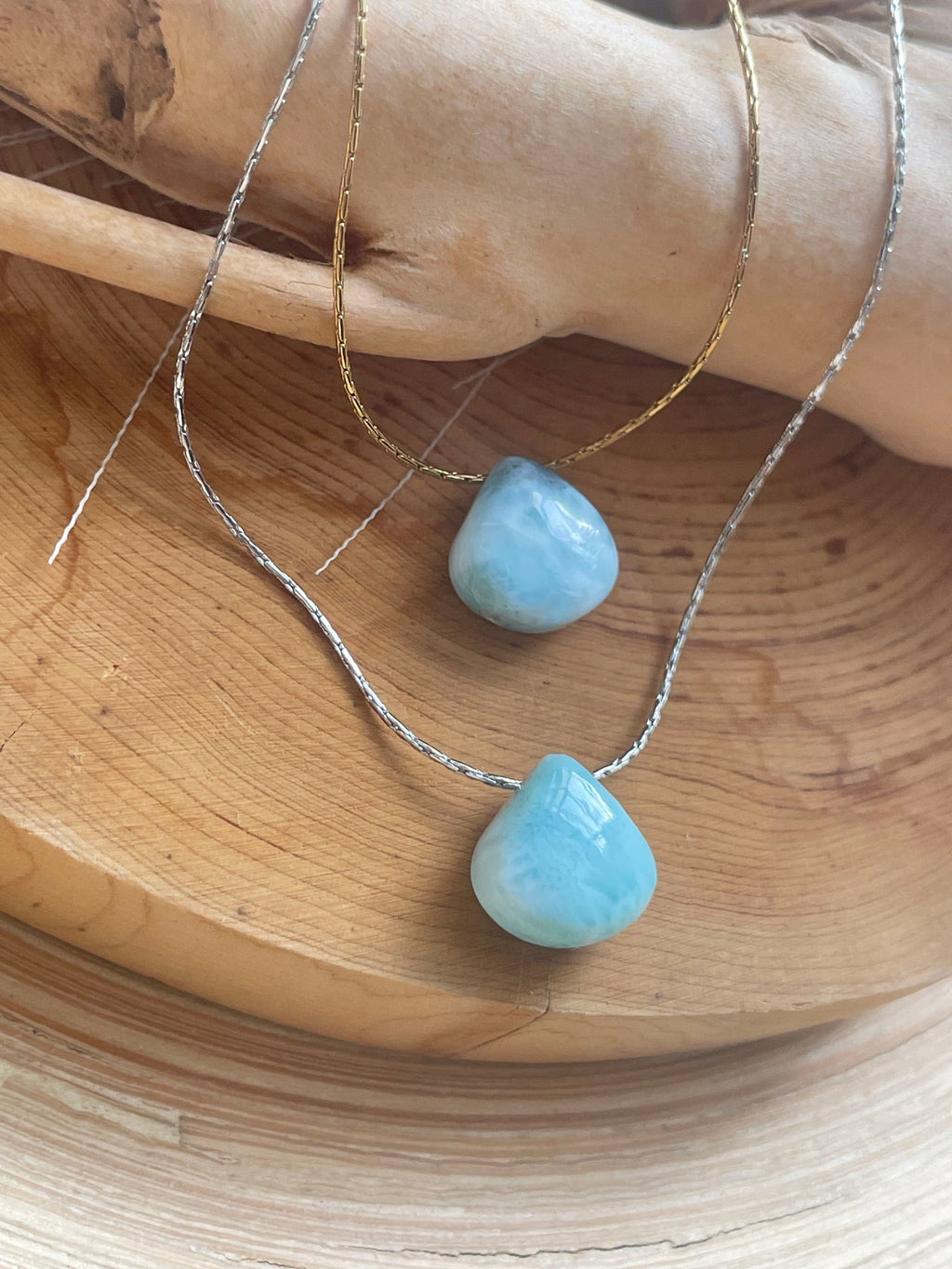 Larimar Small Teardrop Necklace