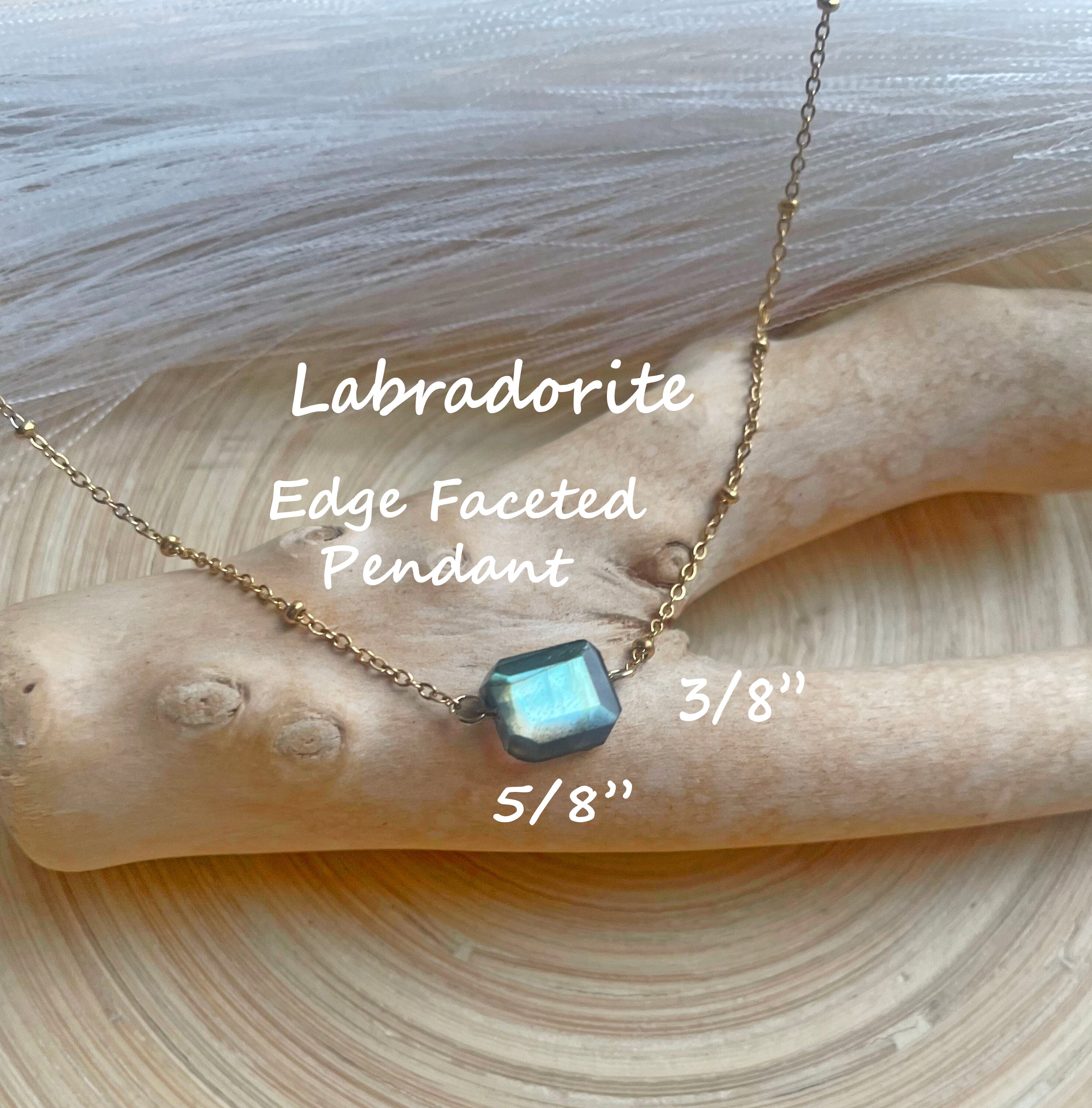 Dainty Labradorite Bead Chain Necklace