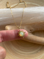 Fire Opal Star Necklace~ December Birthstone