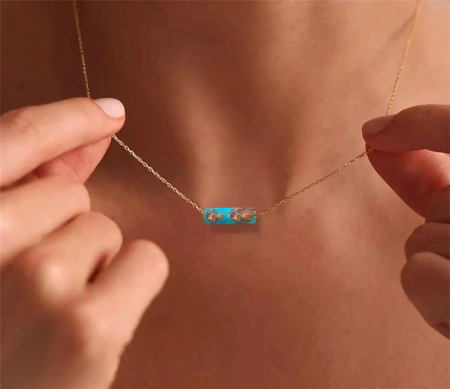 Turquoise Bronzite Pendant Necklace