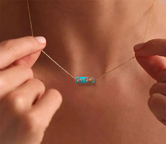 Turquoise Bronzite Pendant Necklace