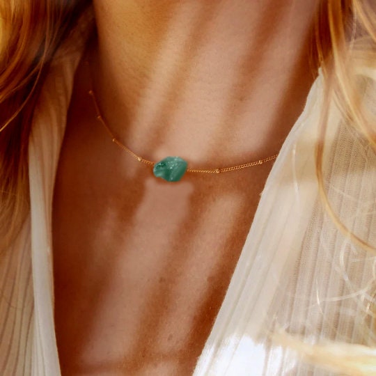 Genuine Aventurine Crystal Necklace