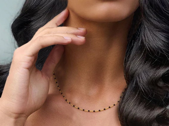 Dainty Enamel tiny Bead Necklace