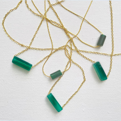 Jade Gold Minimalist Necklace