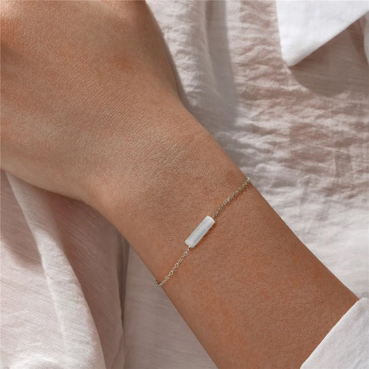 Selenite Minimalist Bracelet