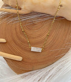 Clear Quartz Bar Necklace