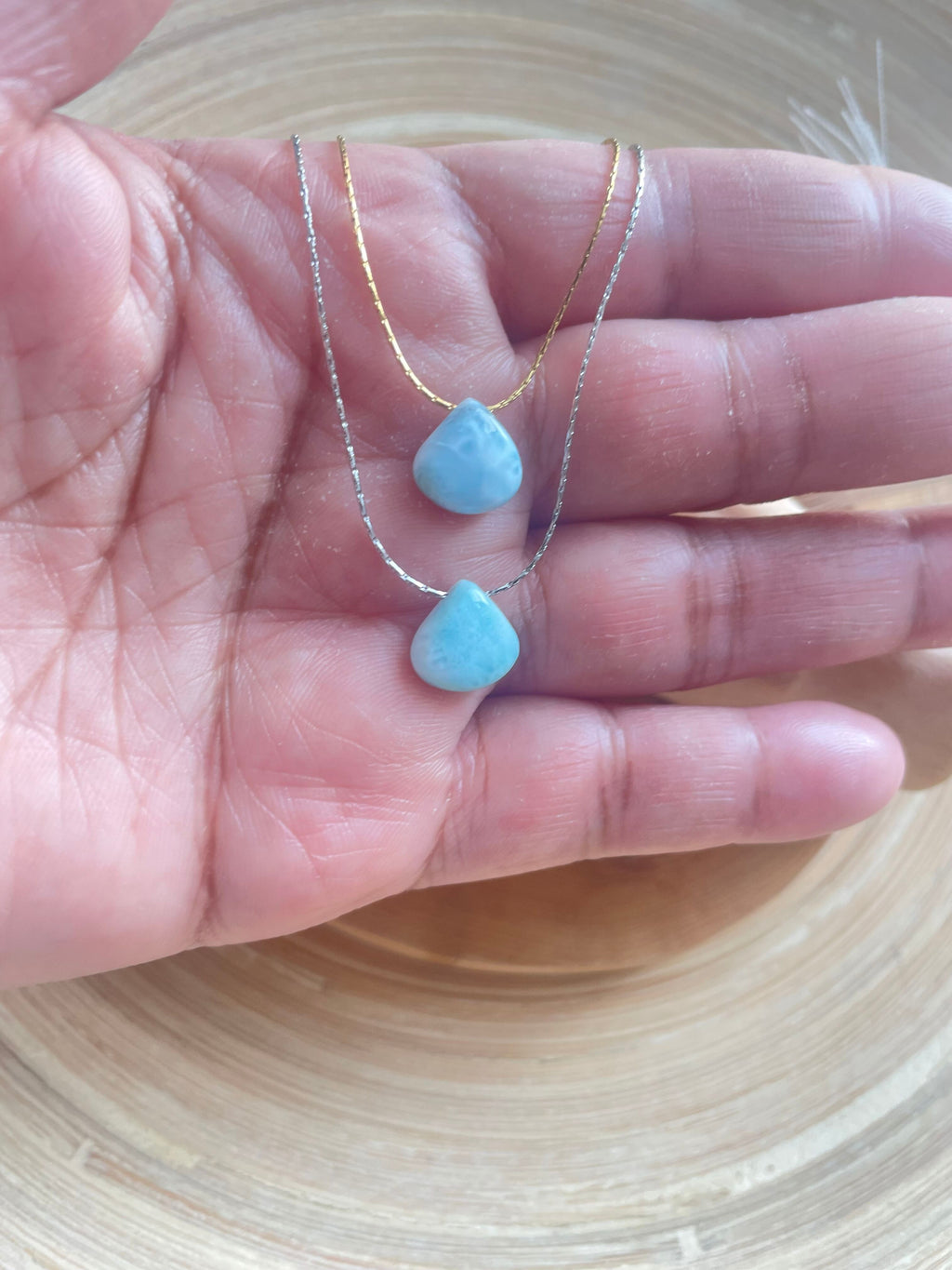 Larimar Small Teardrop Necklace