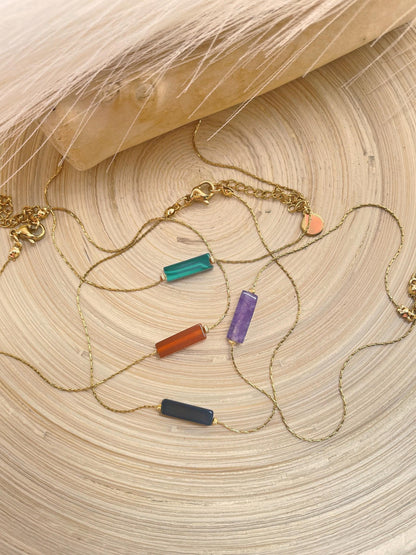 Anklet Natural Stone- Lapis-Amazonite-Tigers eye-Jade-Labradorite