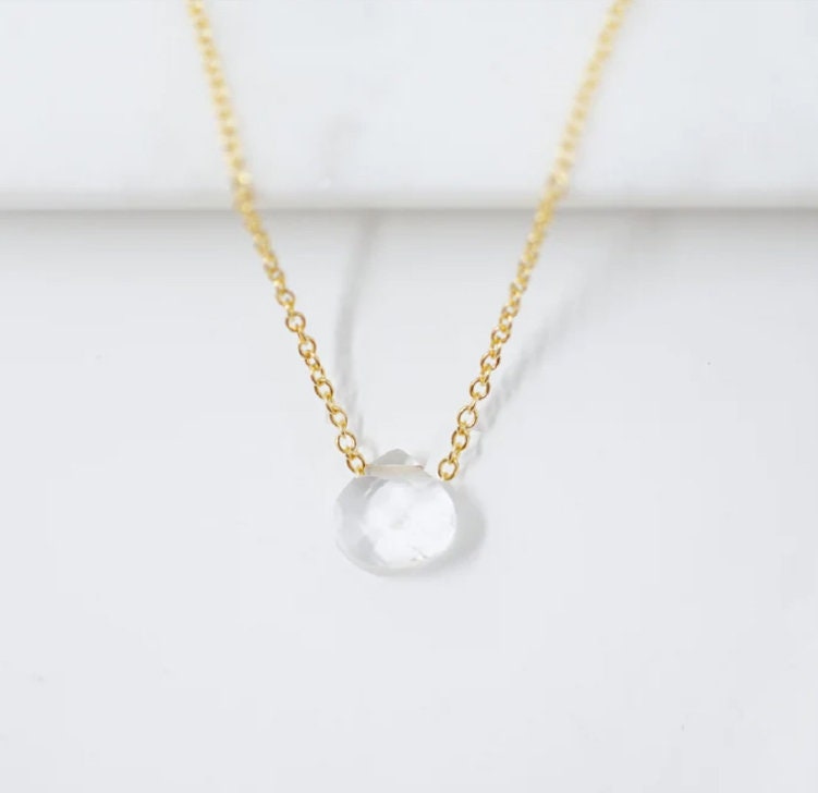 Clear Quartz Necklace~ April Birthstone