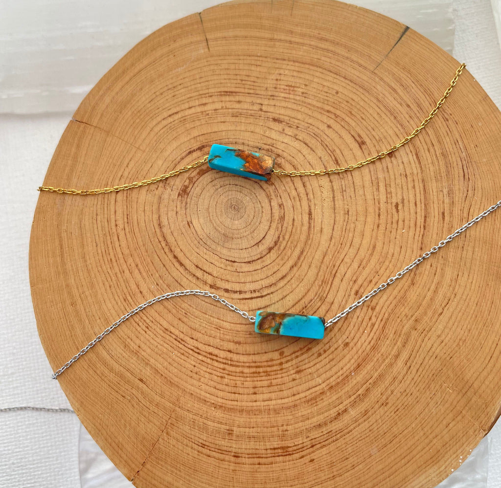Turquoise Bronzite Pendant Necklace