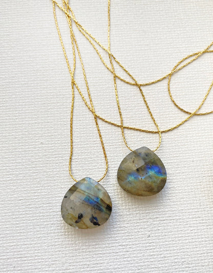 Labradorite Teardrop Necklace