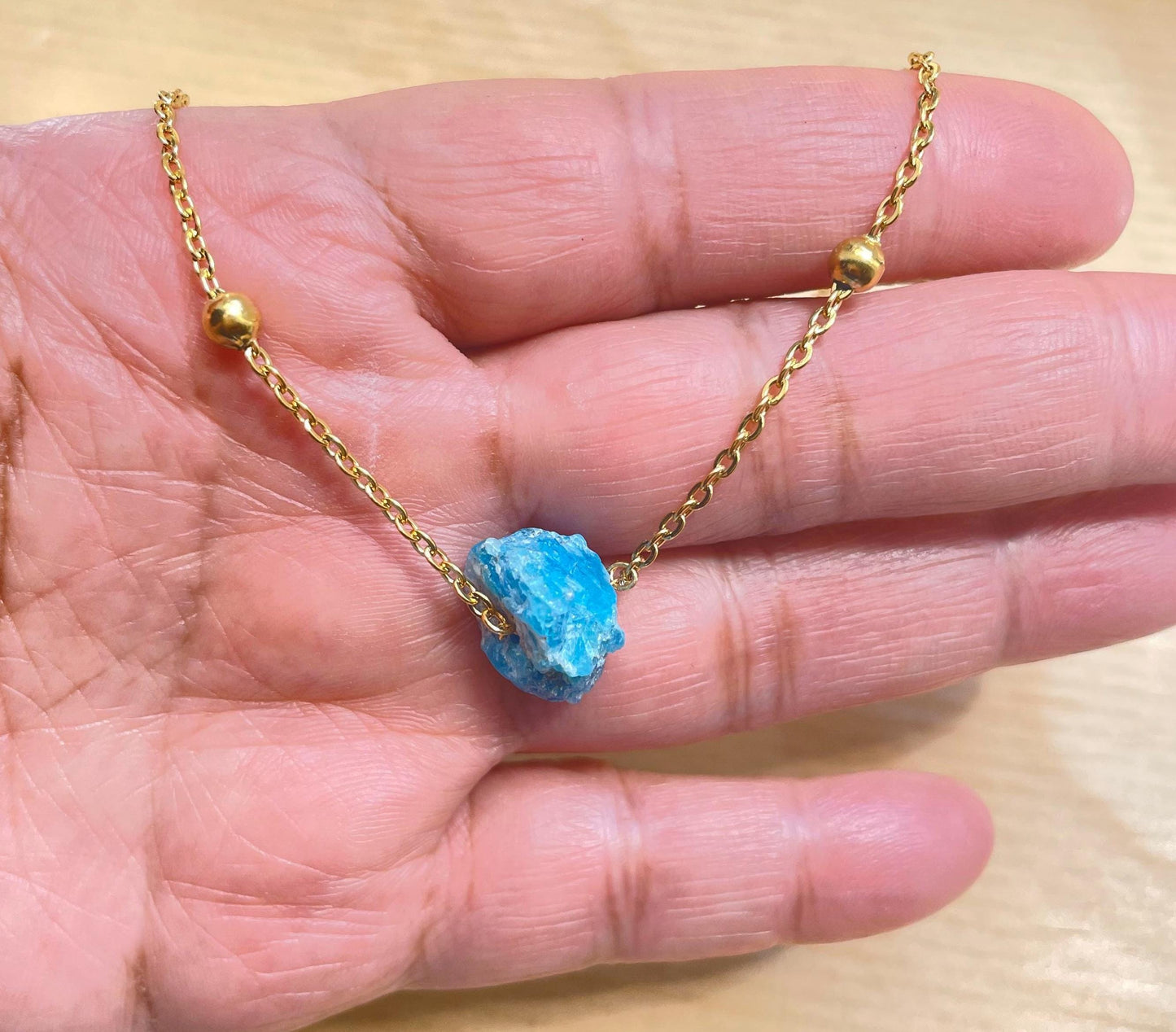 Apatite Rough Stone Necklace