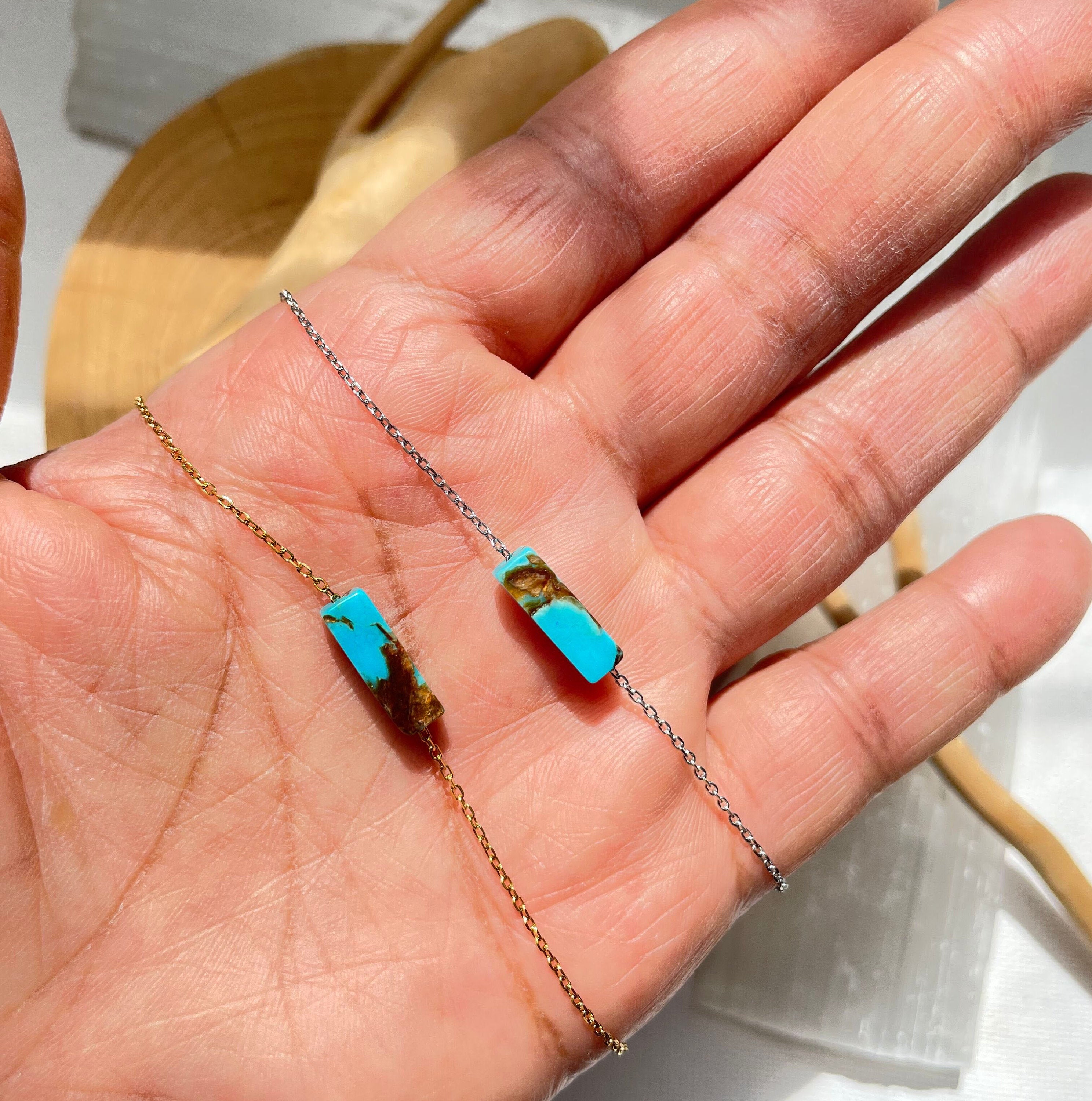 Turquoise Bronzite Pendant Necklace