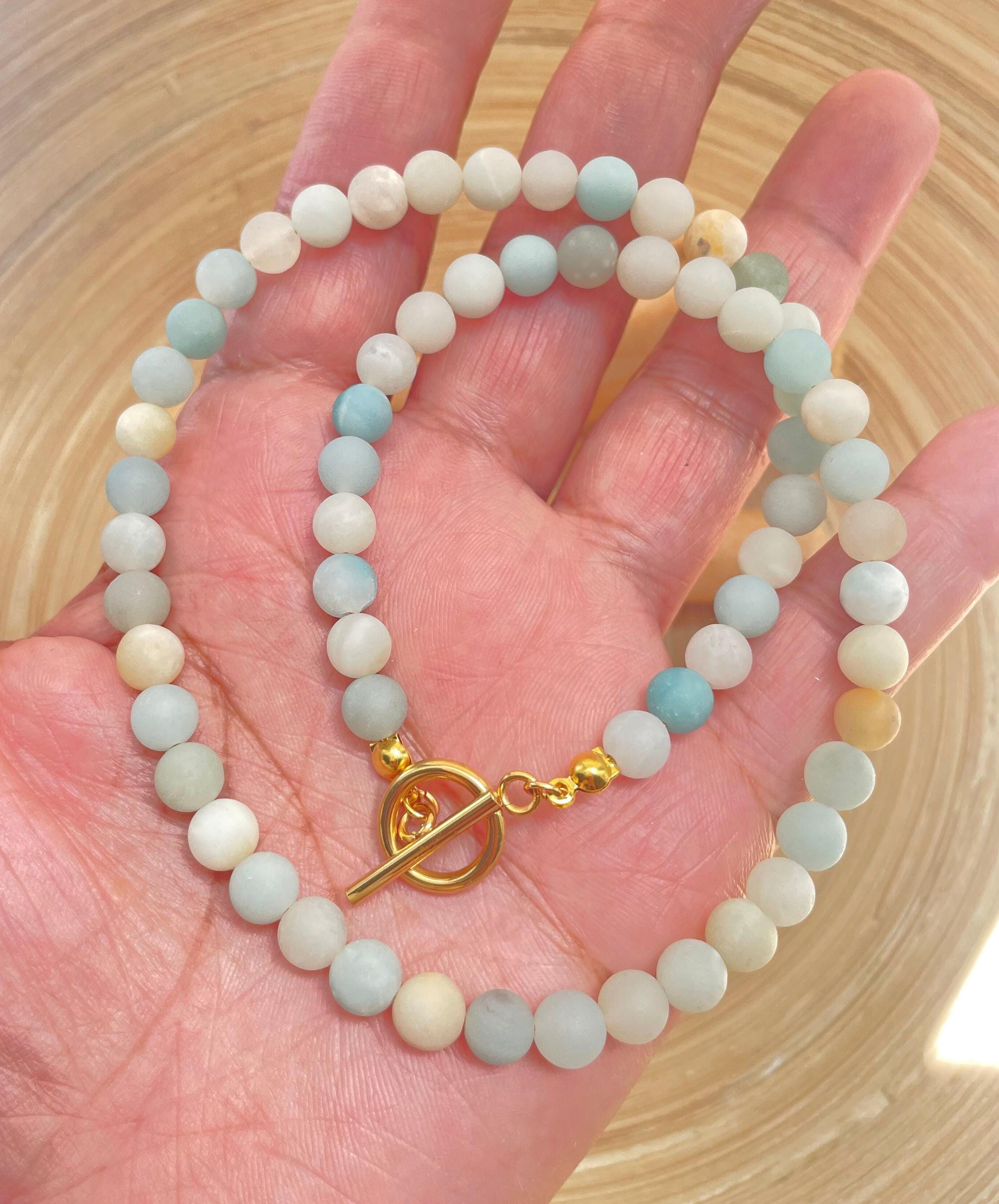 Amazonite Beaded Necklace~ Toggle clasp