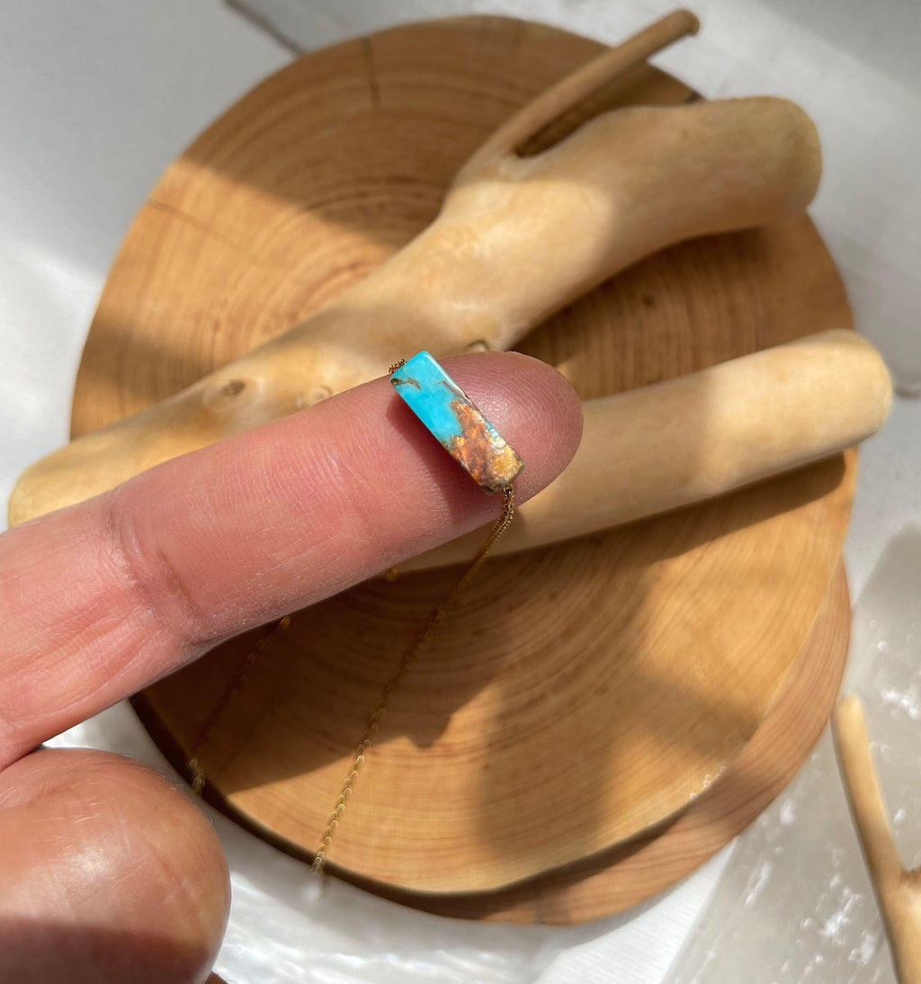 Turquoise Bronzite Pendant Necklace