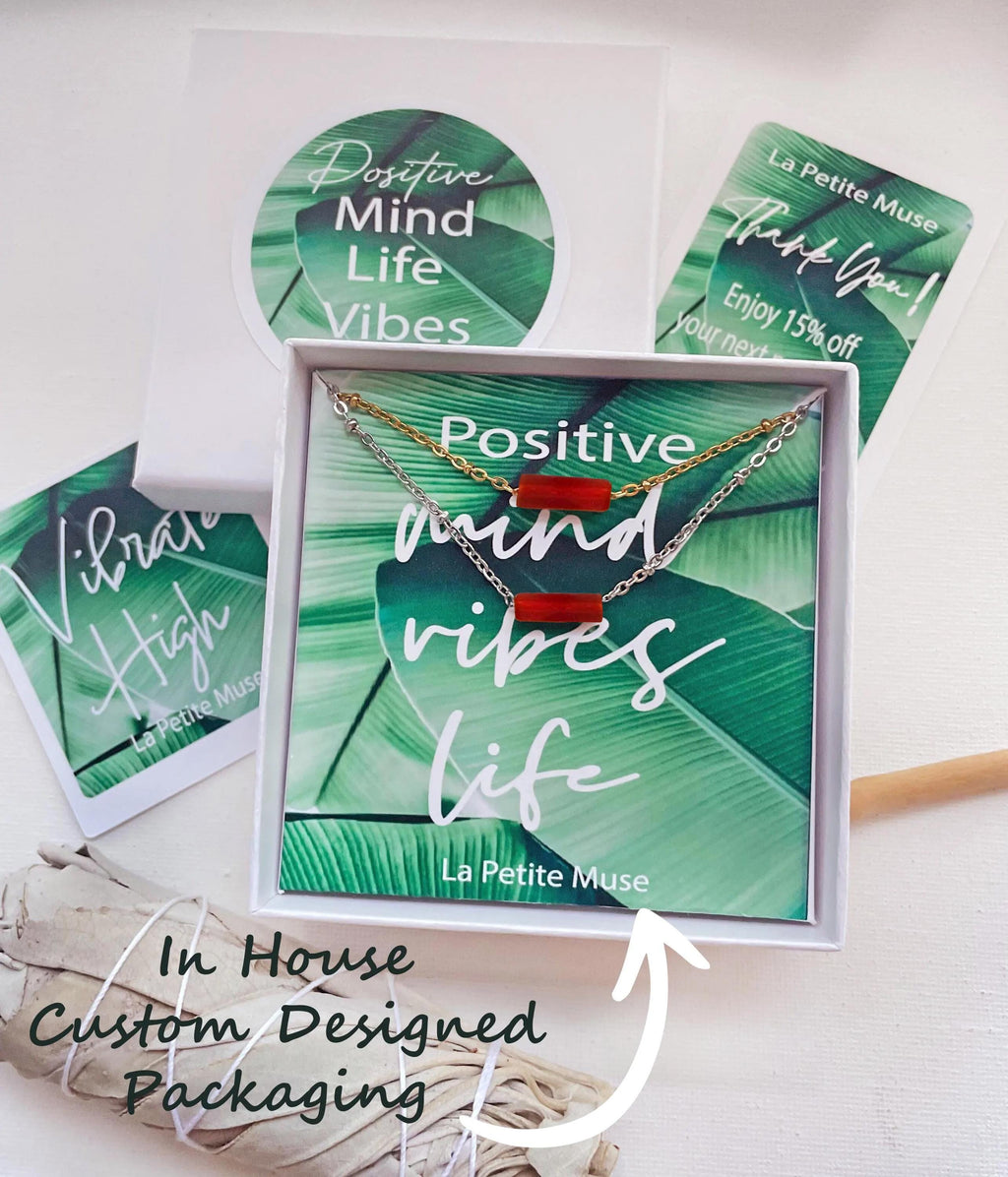 Carnelian Bar Pendant Necklace