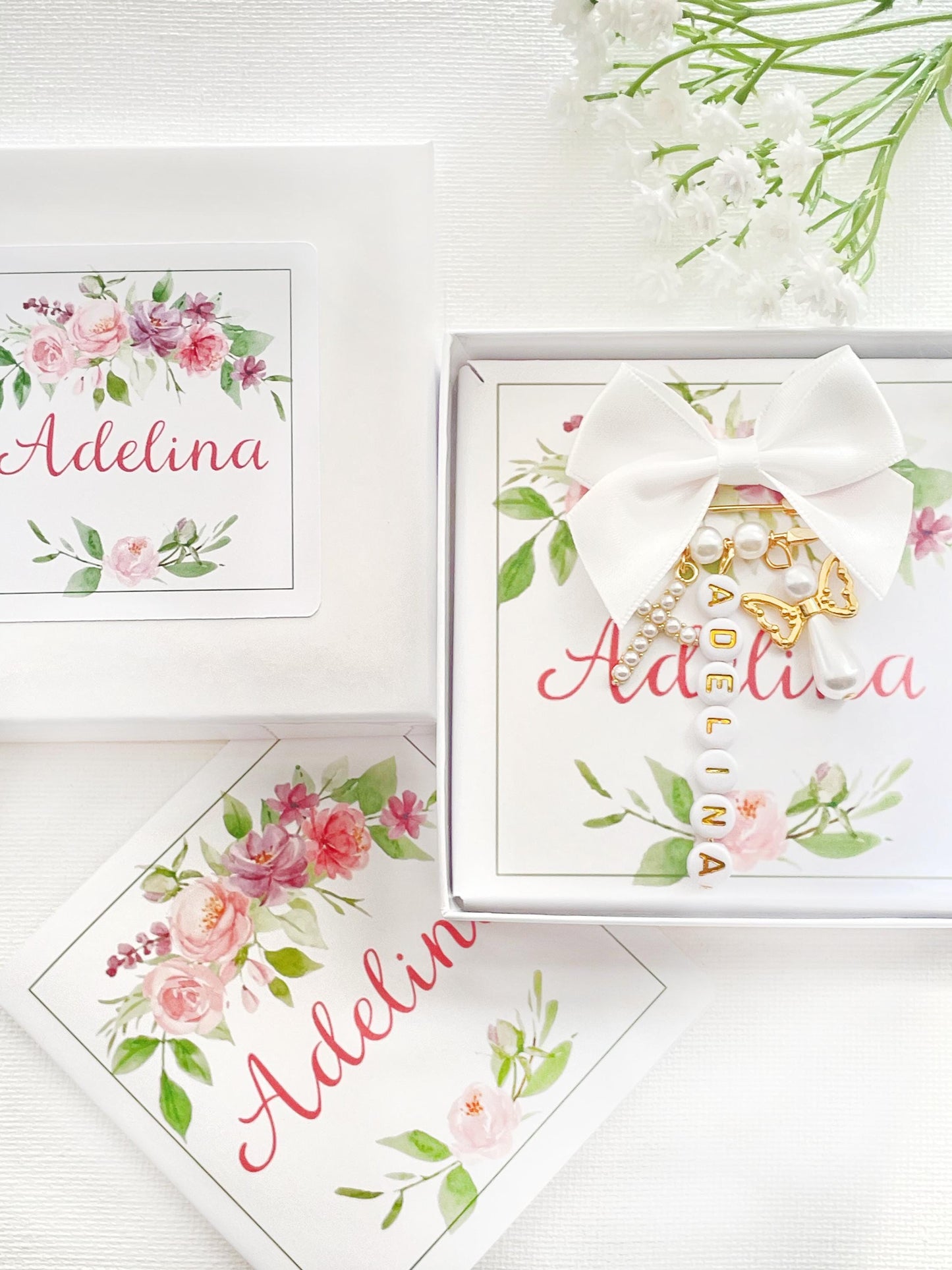 Personalized  Gold Baby Pin~Baptism Pin