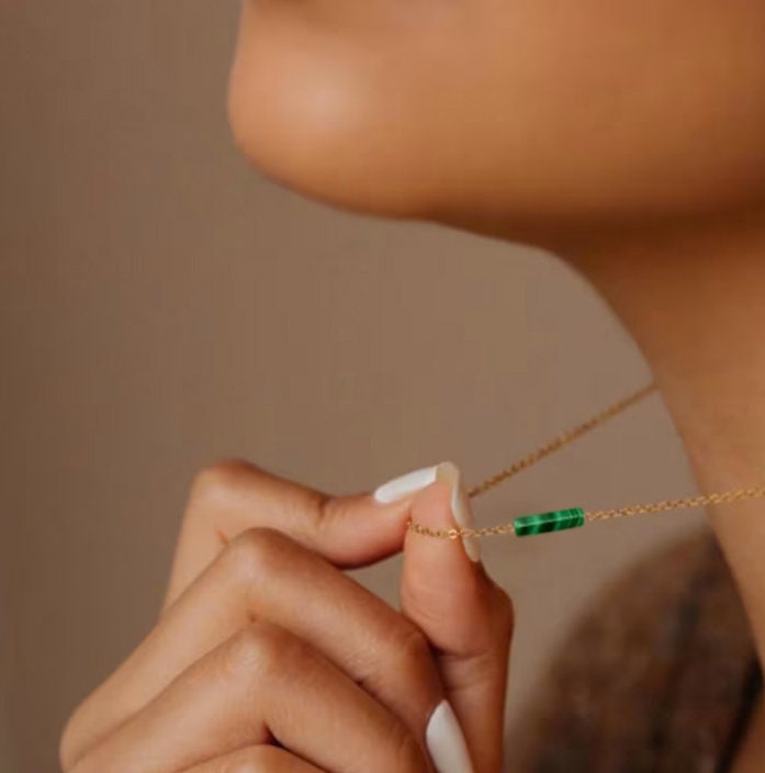 Malachite Crystal Necklace ~ Malachite Jewelry