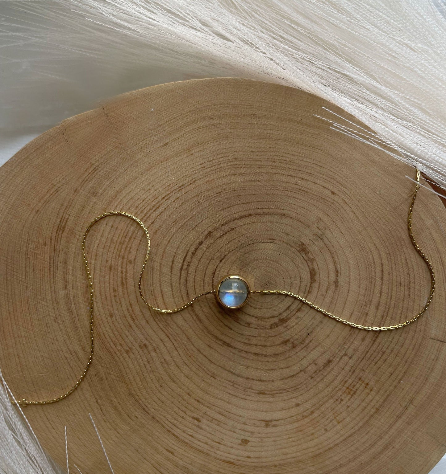 Moonstone Bead Necklace