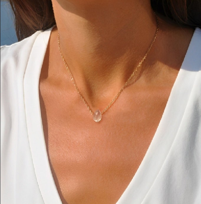 Clear Quartz Necklace~ April Birthstone