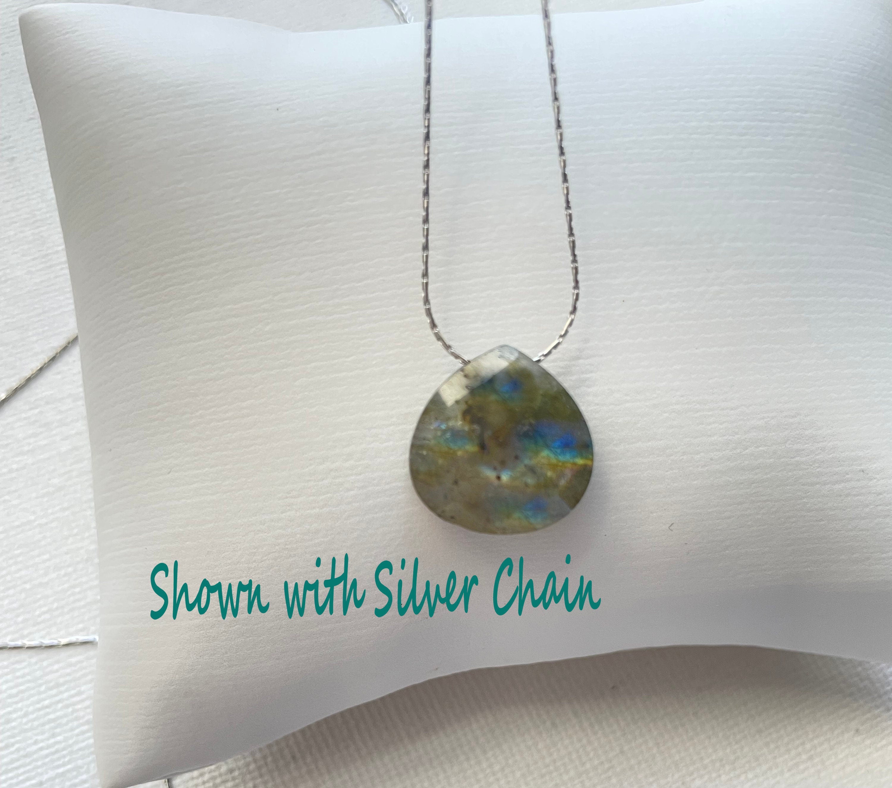 Labradorite Teardrop Necklace