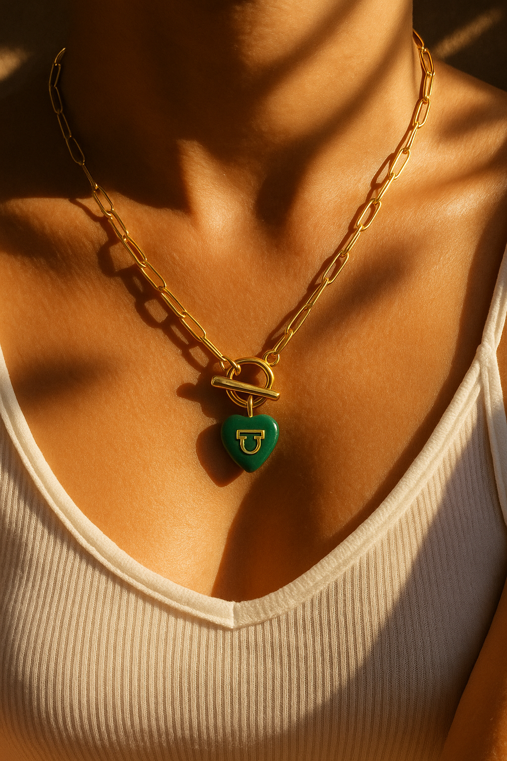 Personalized Zodiac Initial Heart  ~ Jade  Necklace