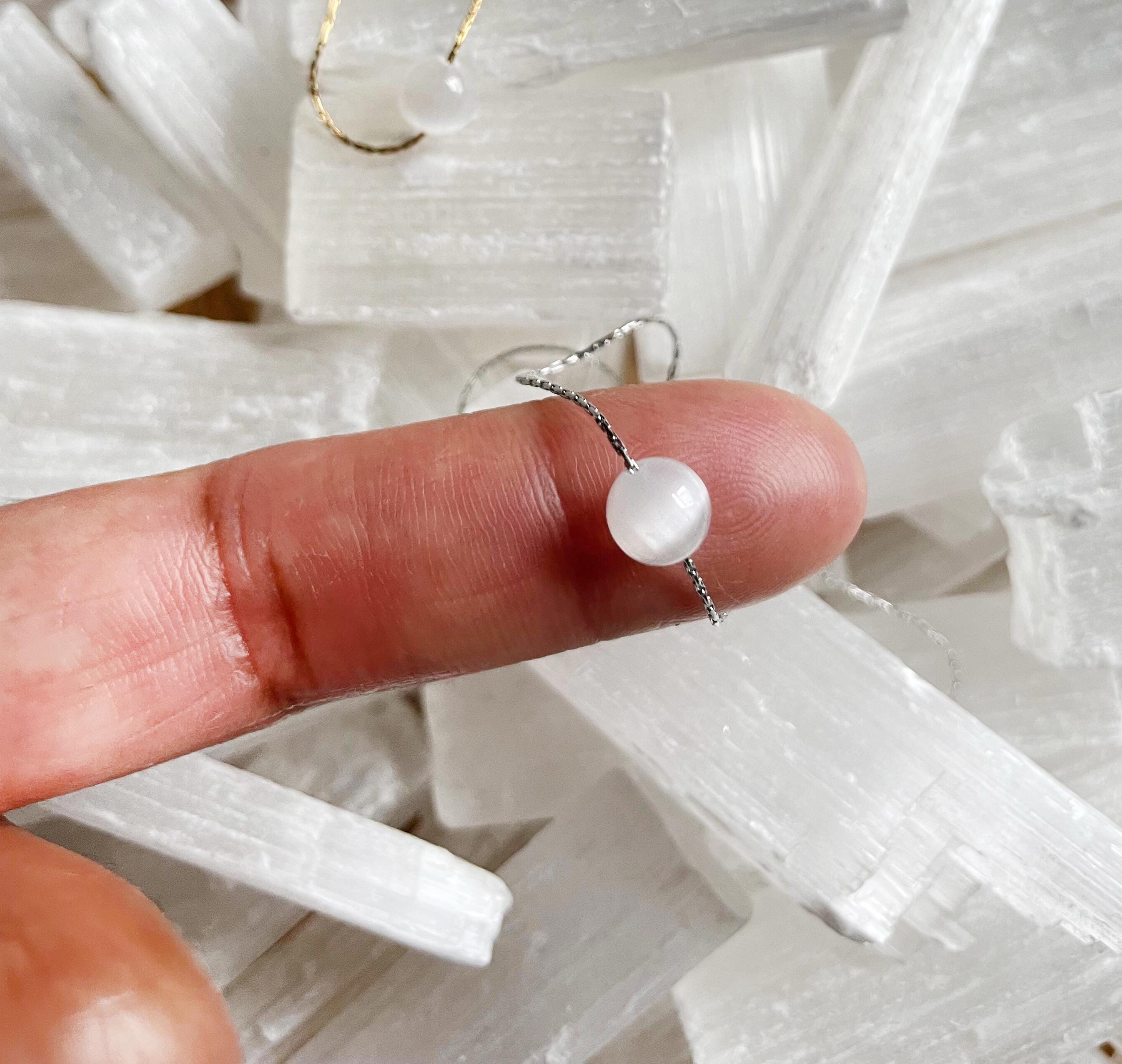 Selenite Crystal Bead Necklace