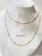 Dainty Enamel tiny Bead Necklace