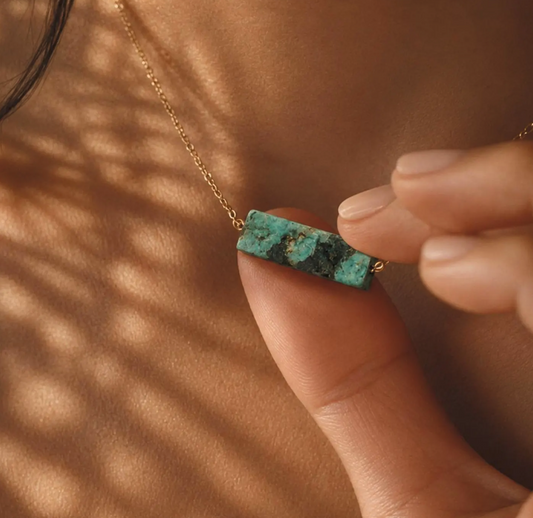 African Turquoise  Pendant Necklace