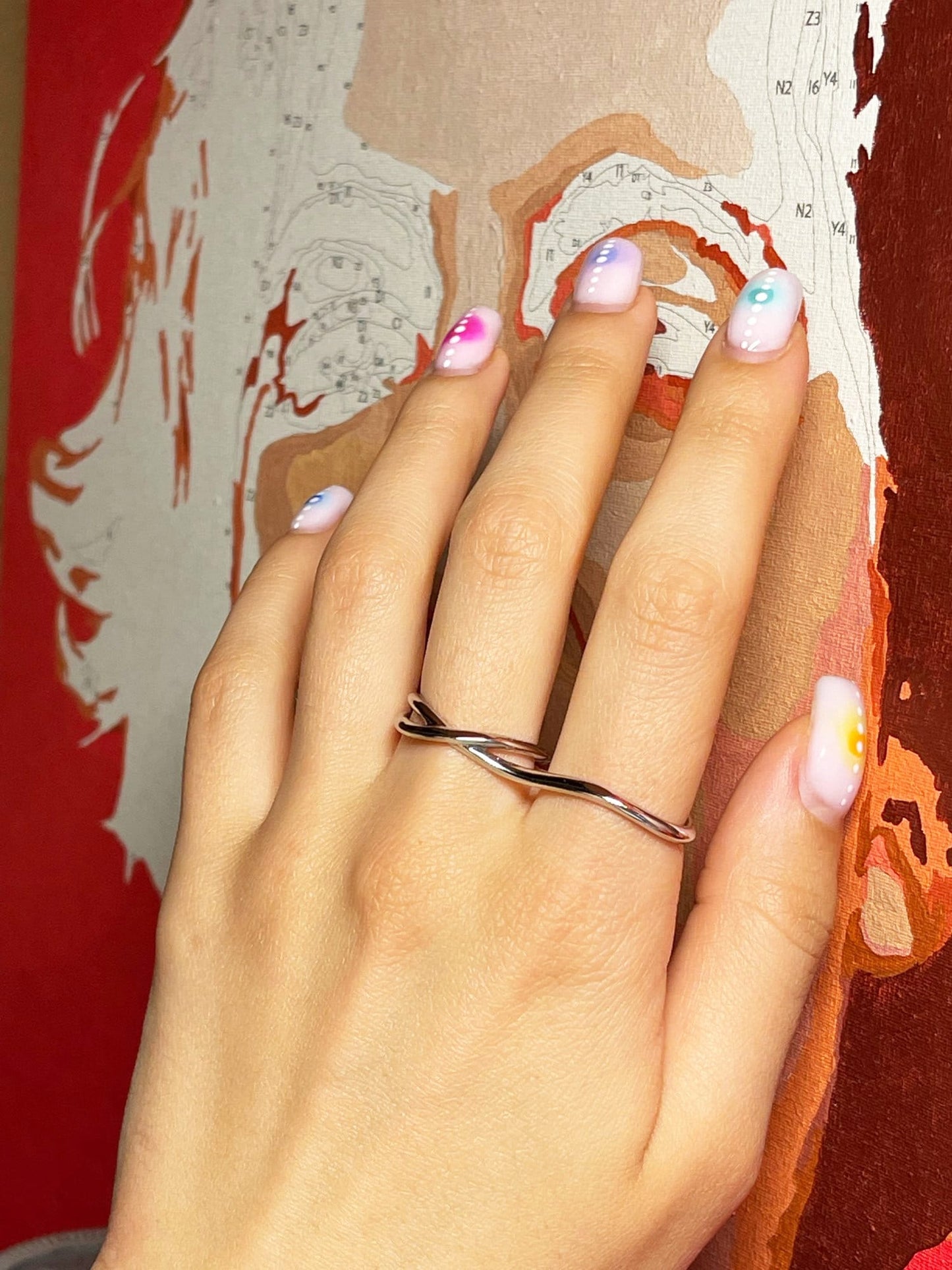 Minimalist Gold Two-Finger Connected Ring