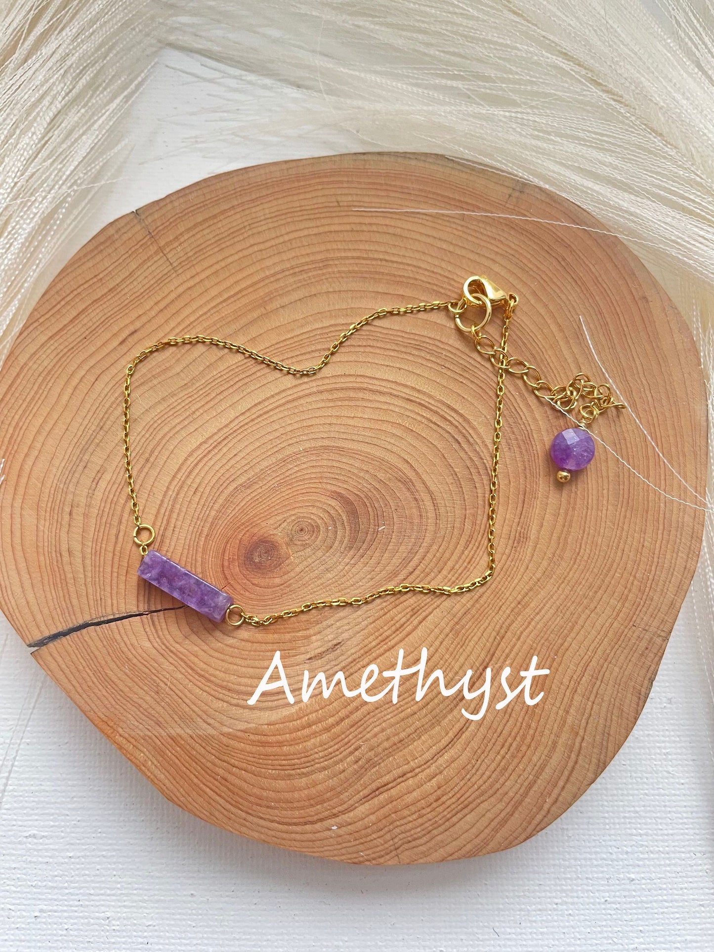 Gemstone Crystal Bracelet~ Amethyst, Tigers eye, Obsidian and more