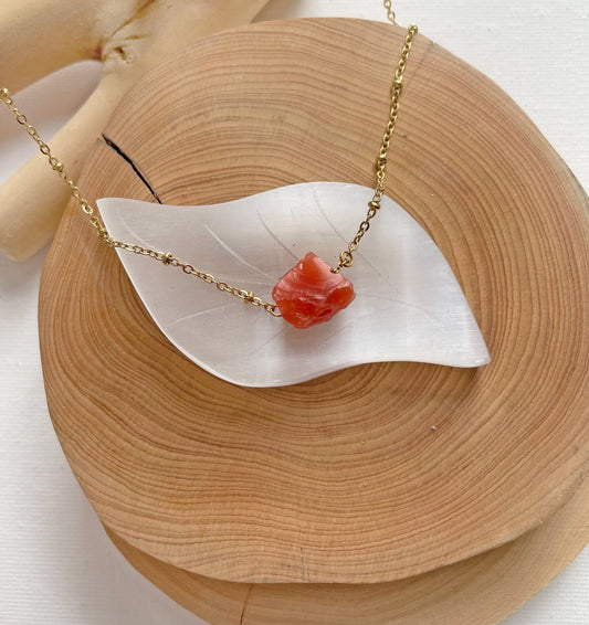 Carnelian Raw Stone Necklace