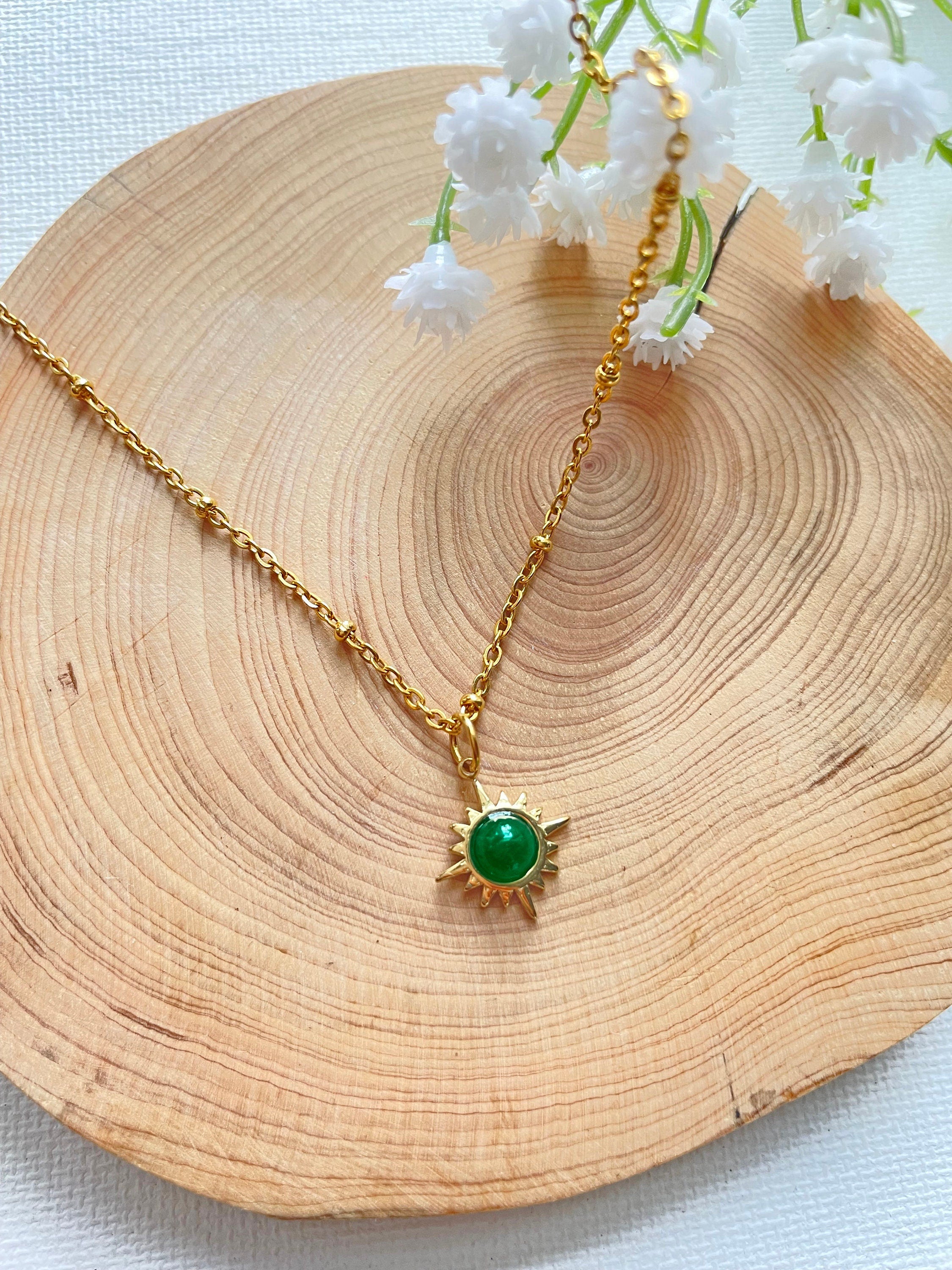 Jade Sun Satellite Chain Necklace