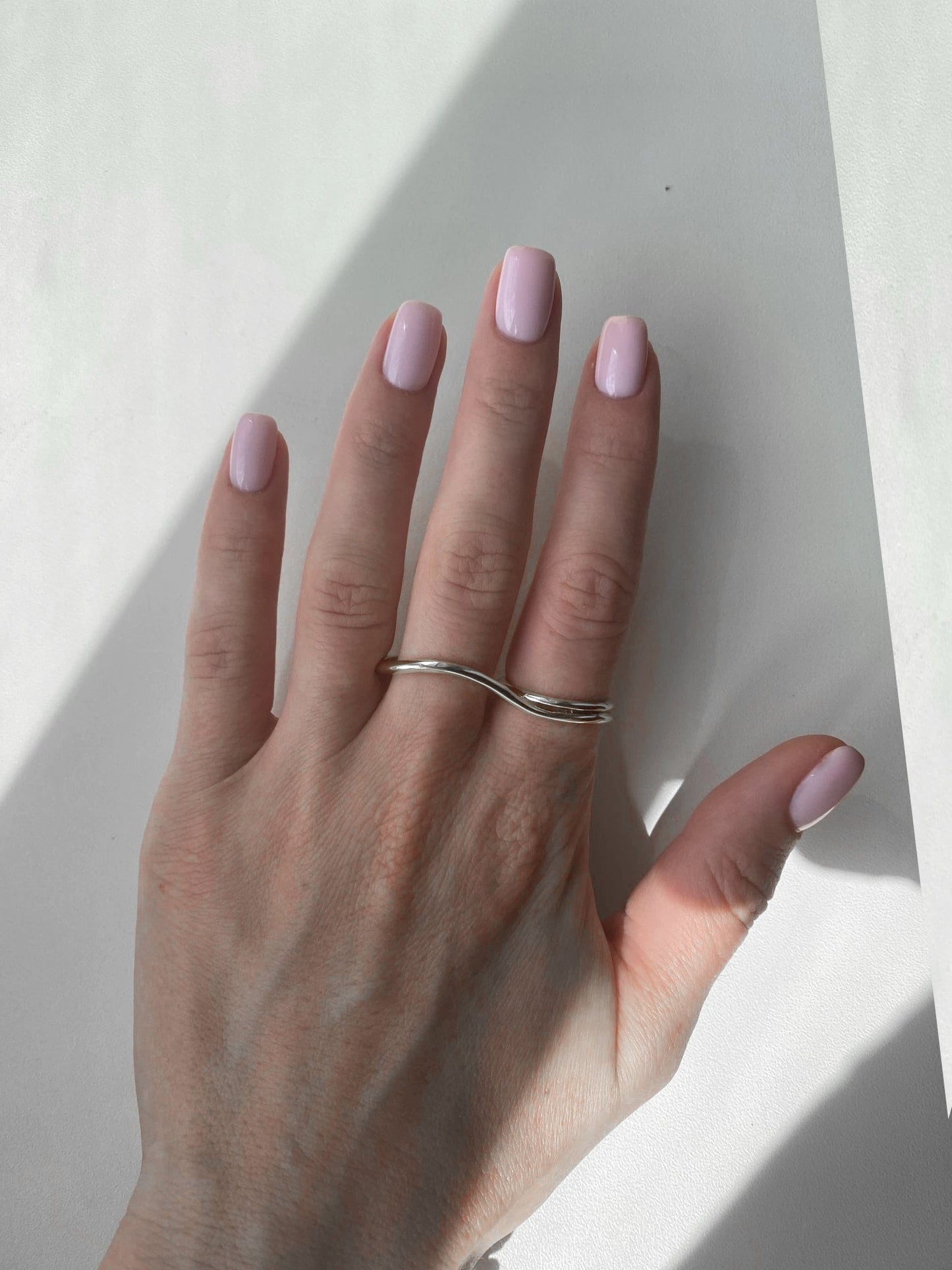 Minimalist Gold Two-Finger Connected Ring