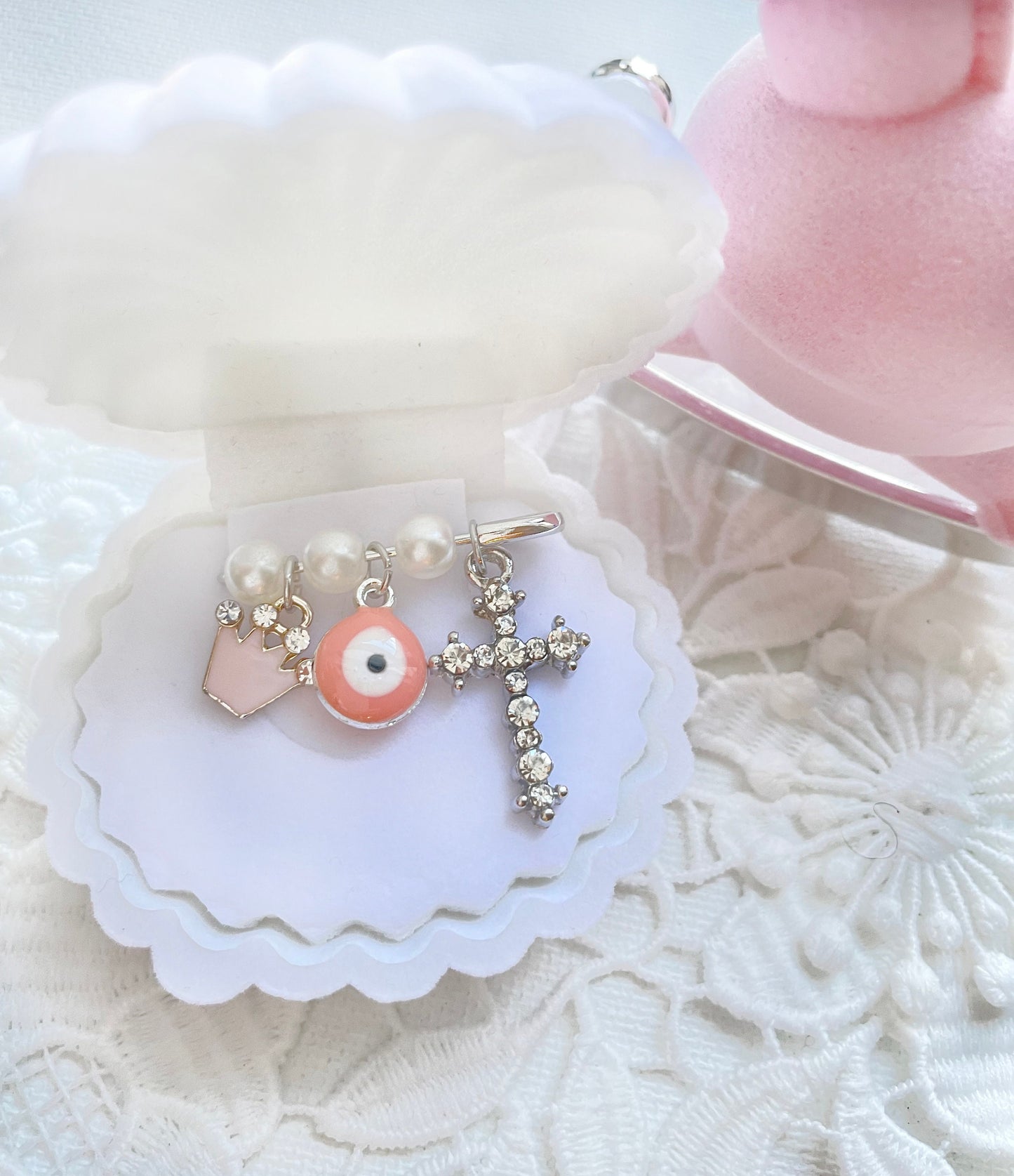 Personalized Silver Baby Pin -Shell Giftbox Included