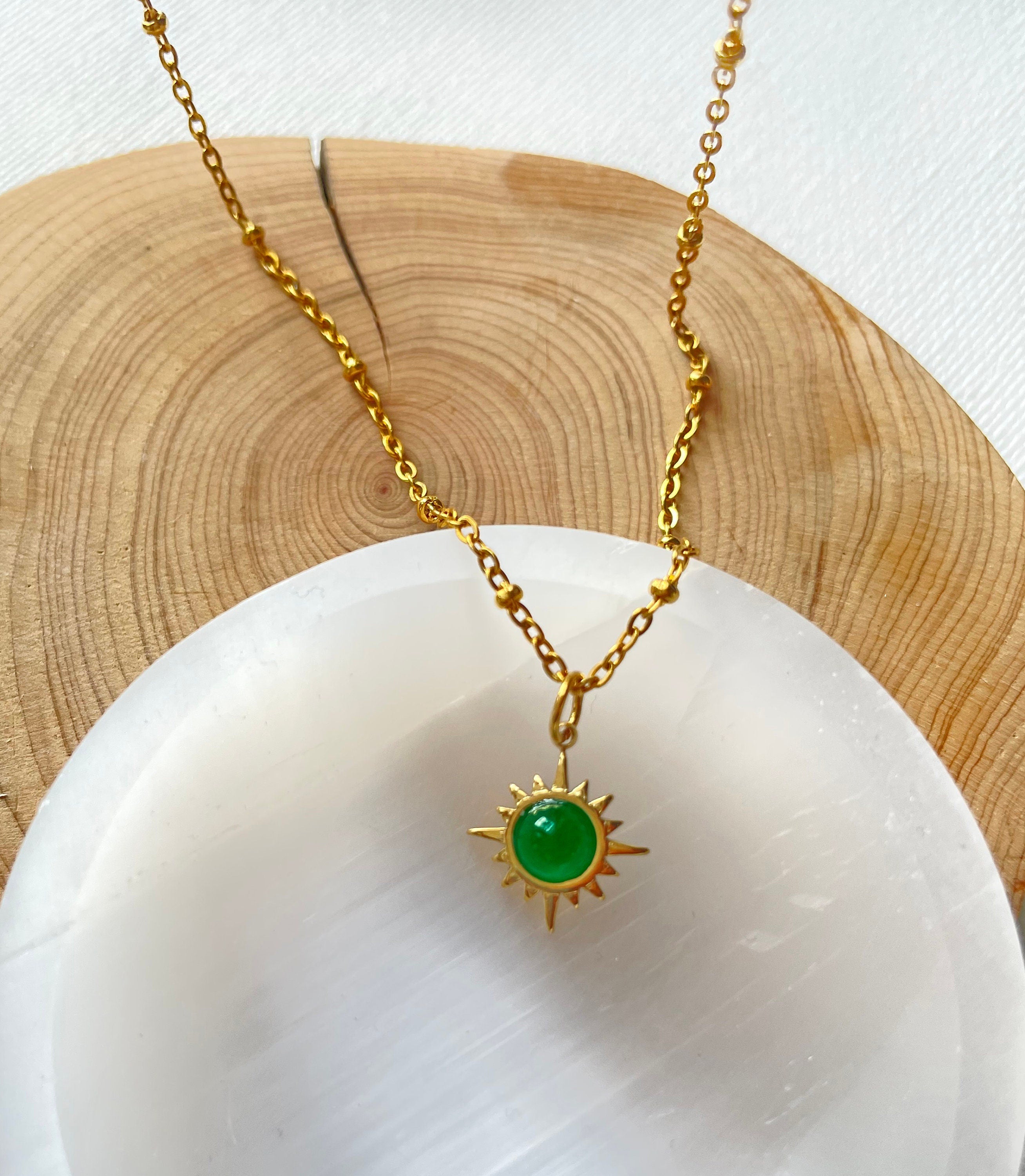 Jade Sun Satellite Chain Necklace