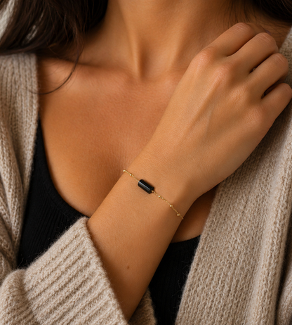 Genuine Black Tourmaline Bracelet