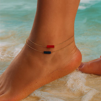 Anklet Natural Stone- Lapis-Amazonite-Tigers eye-Jade-Labradorite