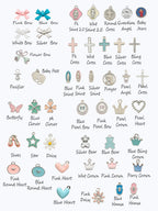 Personalized Stroller Baptism  Baby Pearl Pin