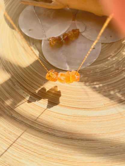 Citrine Raw Bead Necklace